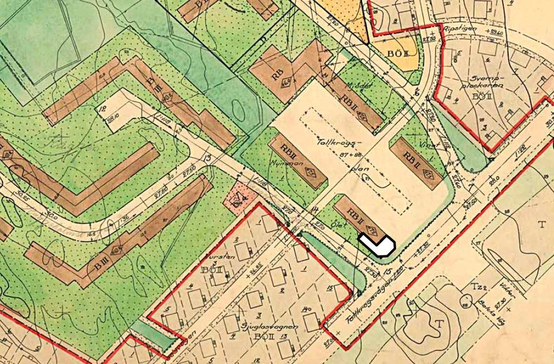 För området gäller detaljplan Pl. 3661, fastställd 1949, som anger parkmark.