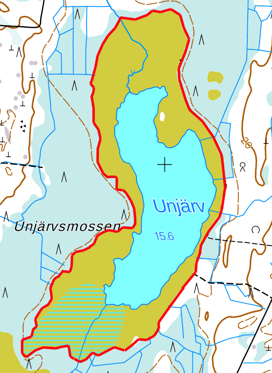 8. Unjärv Grunduppgifter Kommun: Malax Areal: 21 hektar Andel öppet vatten: 100 % Siktdjup: 40 cm Vattendjup: Under 1 meter, varierar mellan 70-90 cm. 8.1 Allmänt Bild 22.