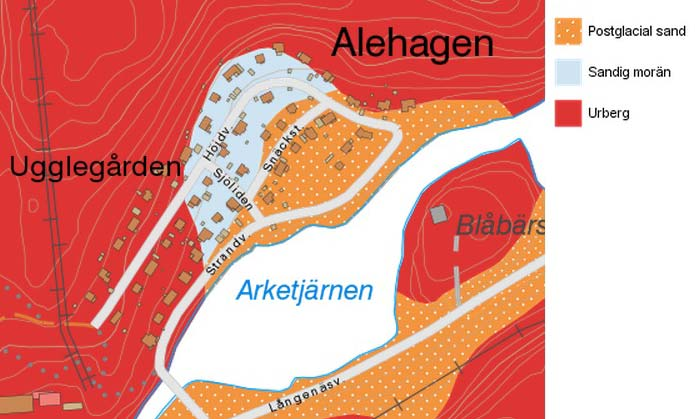 5.3 Geotekniska förhållanden 5.3.1 Jorddjup och jordlagerföljd Uppmätt jorddjup varierar enligt gjorda sonderingar mellan ca 3 18,5 m. Generellt är jorddjupet störst i områdets sydöstra del.