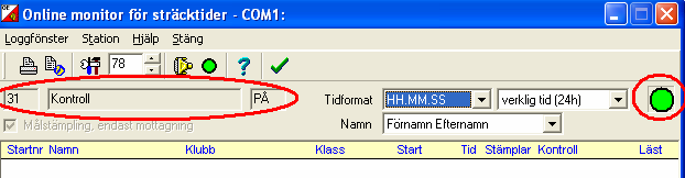 Online kntrller Prgrammering av Masterstatinerna Masterstatinerna måste prgrammeras med PC tillkpplad / Autsänd annars skickas inte stämplingarna via kabeln till datrn/radin.