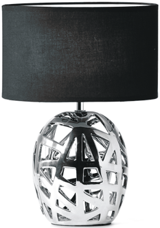 299 Bordslampa Sandy i metall, B 16, D 32, H 50 cm, E14, Finns i grå, svart