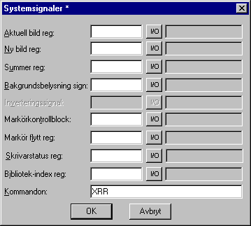 Ansluta operatörsterminalen till styrsystemet Kommandon På kommandoraden kan ett eller flera kommandon anges.