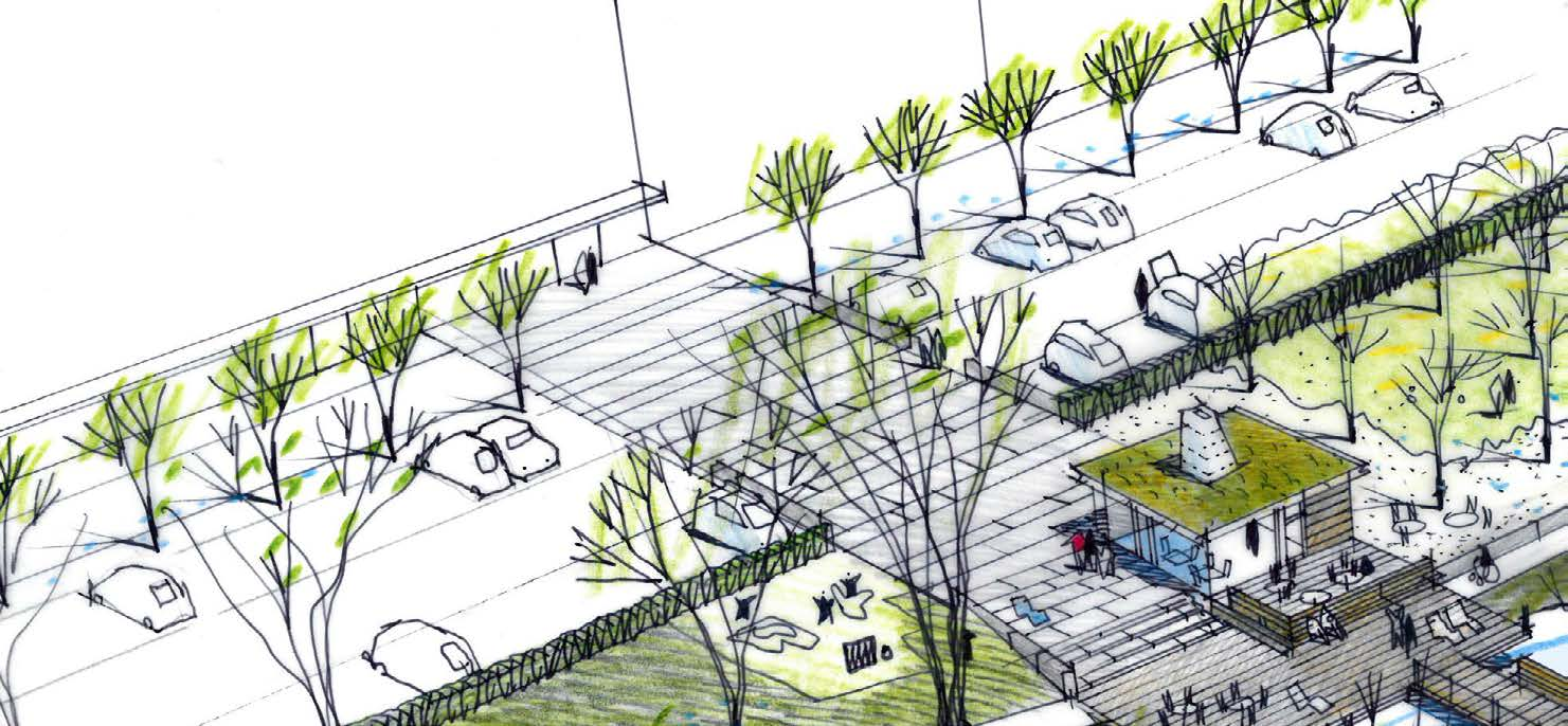 alla behålls parkeringen längs norra sidan.