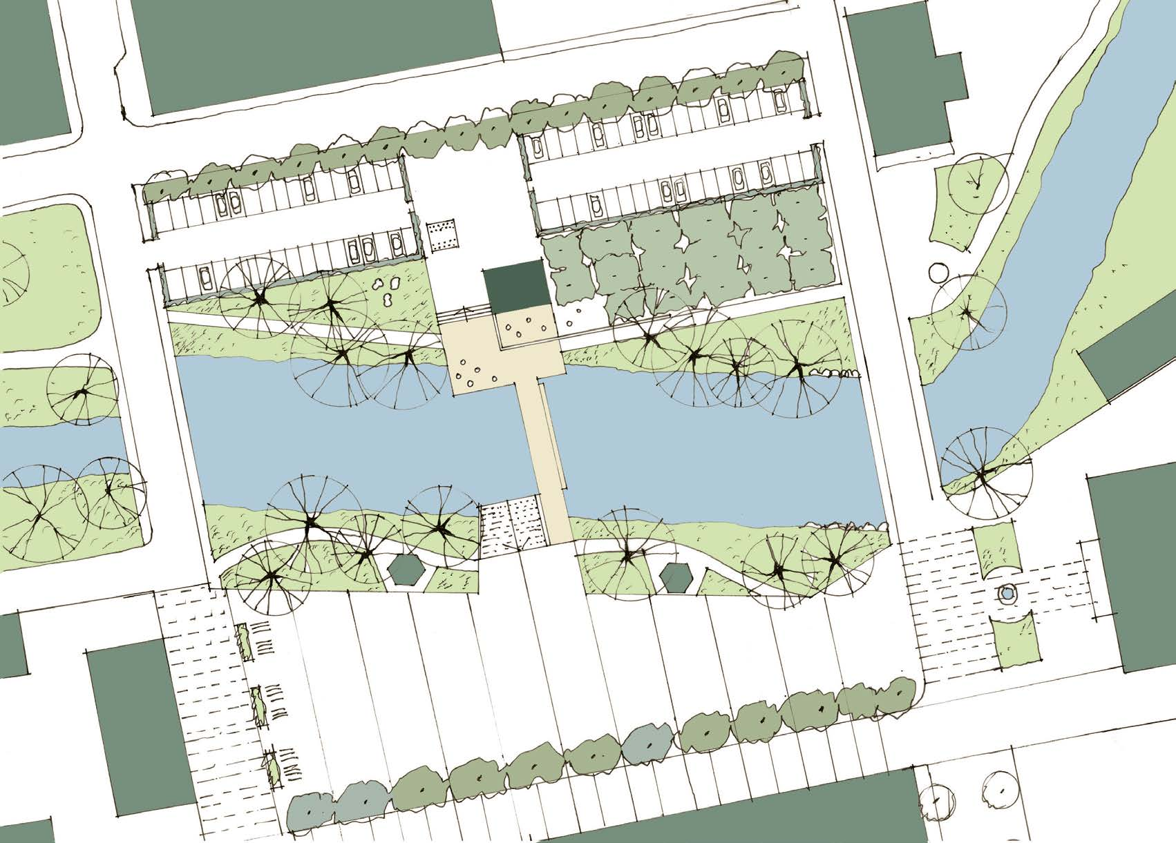 TORGYTA ÄNDA UT MOT FASAD BLOMSTERPRAKT CYKELPARKERING STENSATT