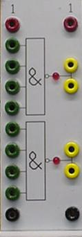4-ingångars NAND Modulen innehåller två 4-ingångars NAND-grindar med lysdiodindikering av utgångarnas logiknivå.