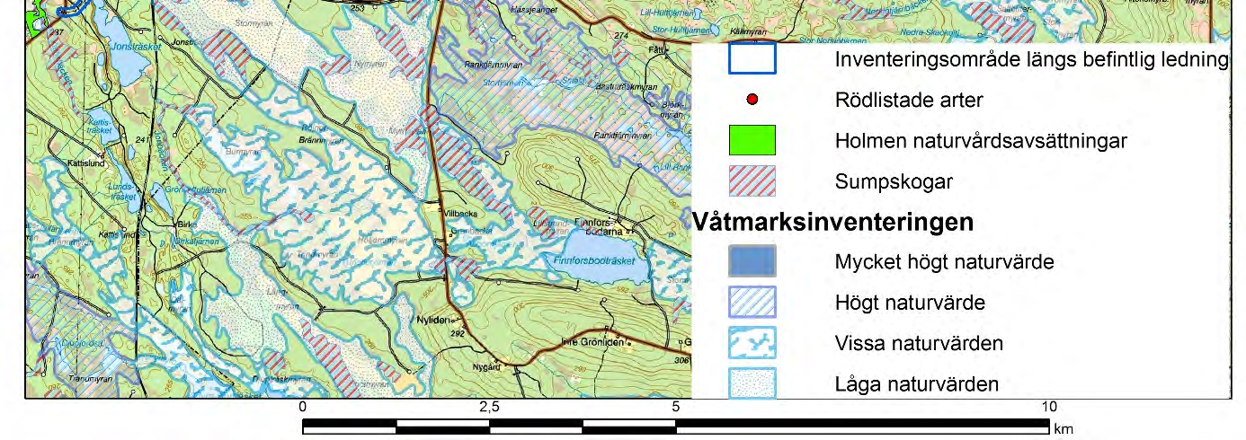 naturvärden längs den