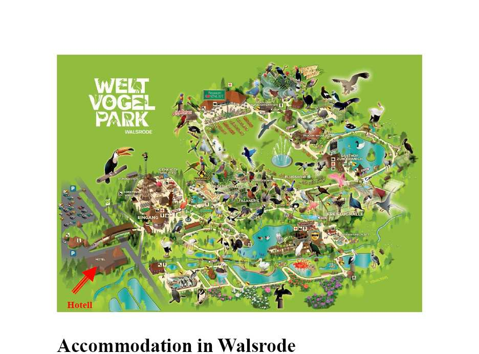 Walsrode Fågelparksresa i tre dagar med avresa fredag den 18 maj. www.weltvogelpark.