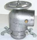 hydrantventil. Kan anpassas till 185 mm ring. Invändig rörgänga ut. Tillverkad i aluminium.