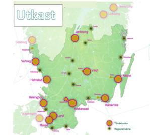 ACKA FALKENBERG ANDSKRONA LJUNGBY HÄSSLEHOLM VÄRNAMO ALVESTA ÄLMHULT NÄSSJÖ KARLSHAMN TRANÅS RONNEBY NYBRO OSKARSH bilaga 2 SYDSVERIGES GEMENSAMMA PRIORITERINGAR I UTVECKLING AV TRANSPORTSYSTEMET