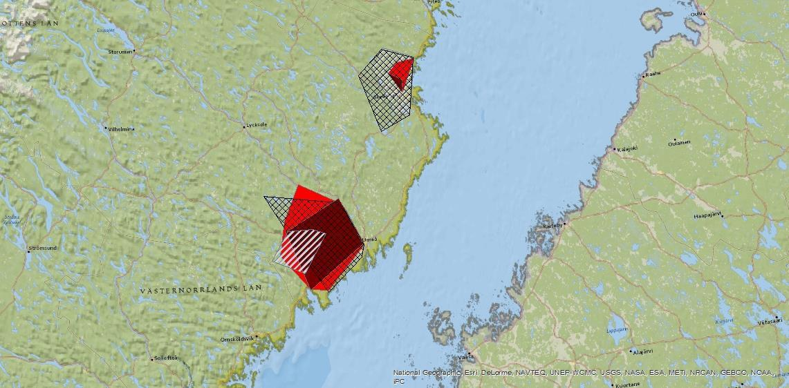 Antal gårdar 60 50 40 Västergötland 30 Västerbotten 20 Södermanland Skåne 10 0 0 500 1000 1500 2000 2500 3000 Area (kvadratkilometer) Figur 1.