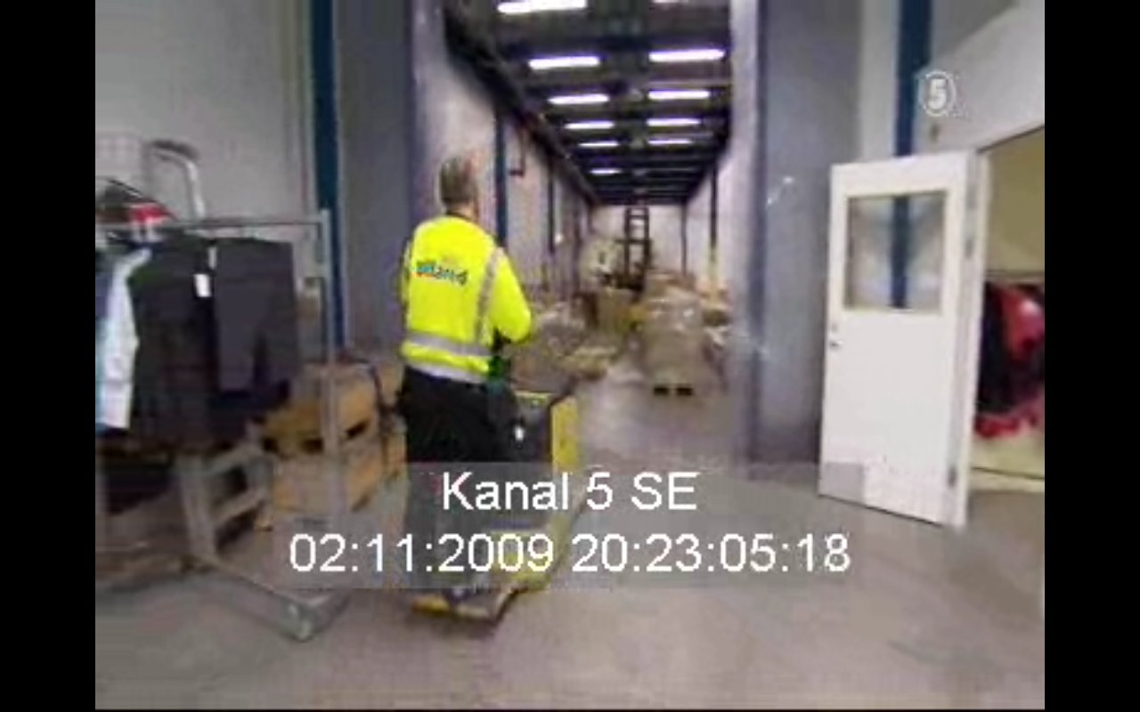 detta fall Morgan, som endast får tillgång till en manuell palldragare och därmed tvingas till att använda kroppen fysiskt i sitt arbete.