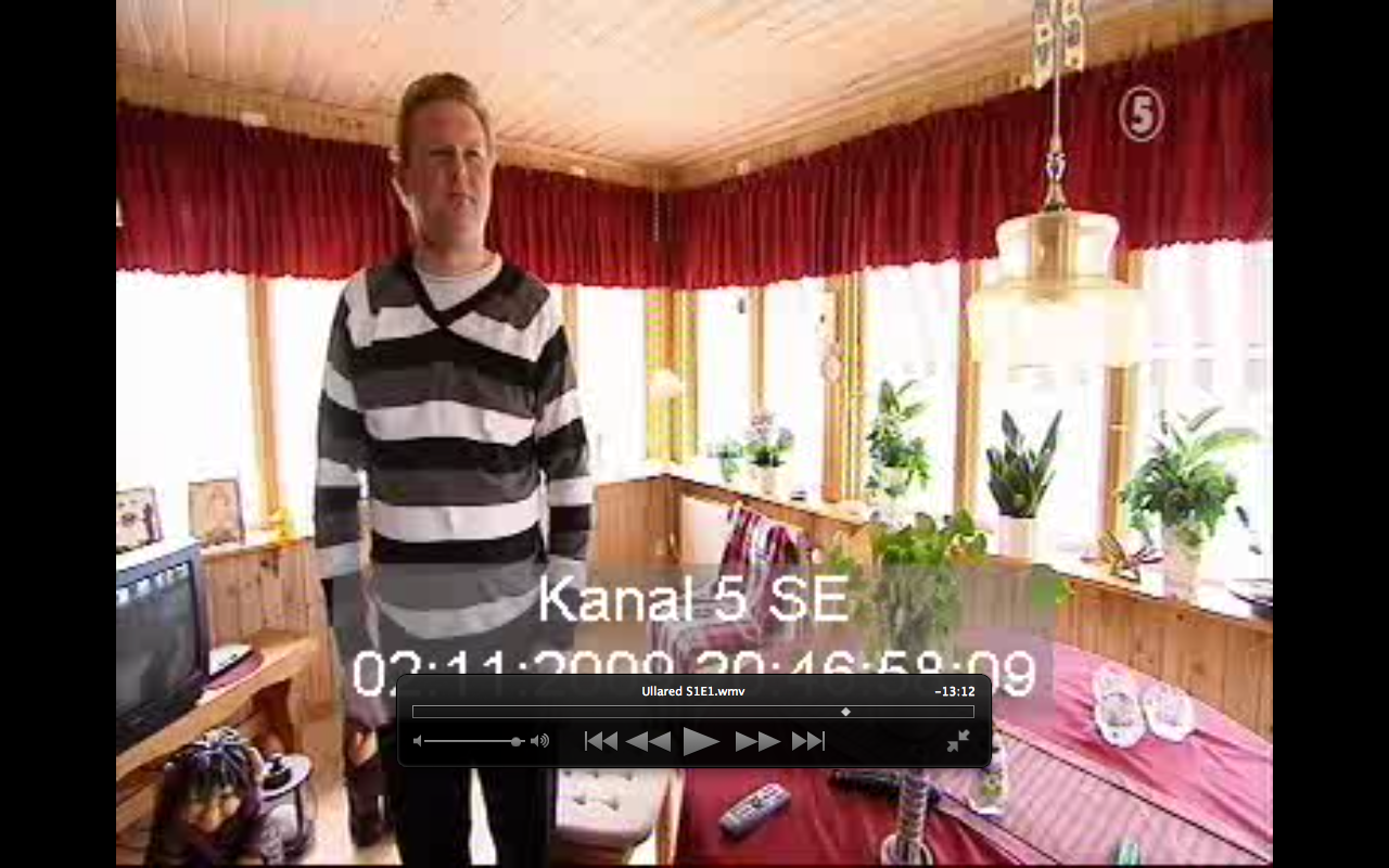 Miljön, omgivningen, i rummet signalerar en viss utdaterad stil som i sin tur kommunicerar att ägaren av huset, alltså Morgan, inte besitter en viss stilmedvetenhet.