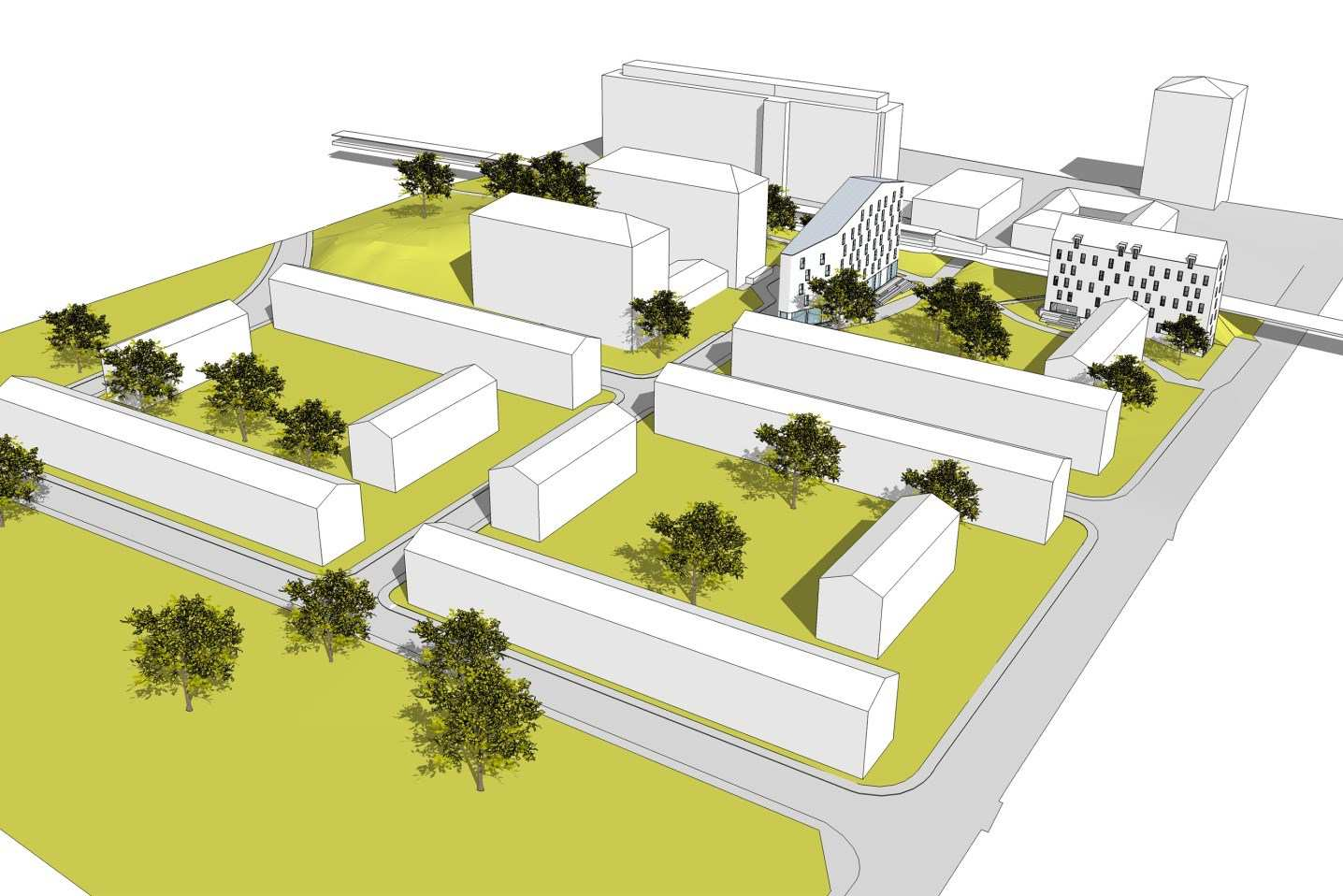 Sida 12 (21) Park Tillägget till parken har gjorts perifert utanför viktiga gångvägar och stråk.