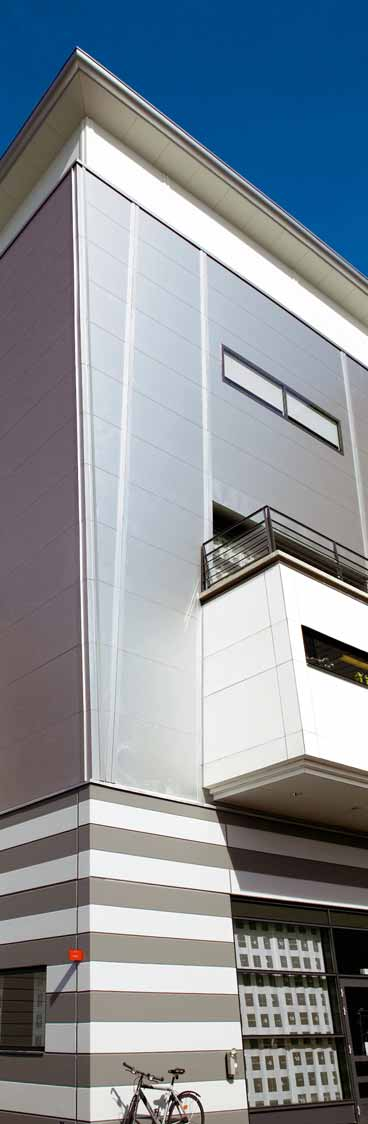 Byggelement i metallbelagd, målad och profilerad tunnplåt används både som bärande konstruktioner och som tak- och väggelement för bostäder, industrilokaler, kontor, skolor mm.