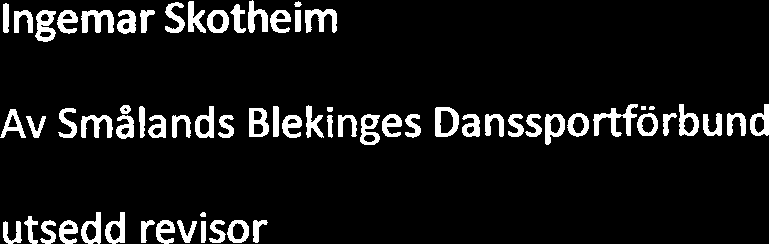 Revisionsberattelse Undertecknad revisor for mi lands Blekinges Danspottforbund har granskat irsbokslutet och bokforingen samt styrelsens forvaltning for verksamhetsiret 2014.