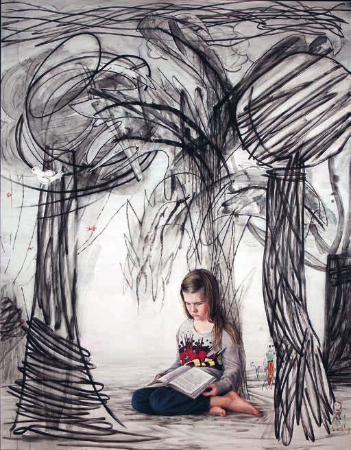 6 Glänta av Martina Müntzing, oljemålning från 2014.