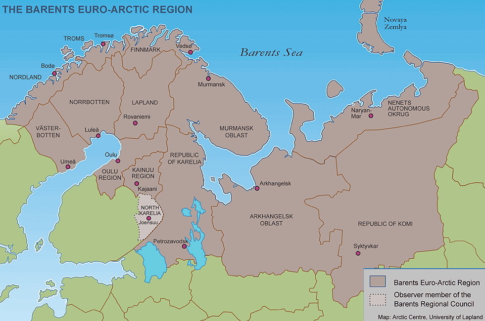 för ursprungsbefolkningarna ett samarbetsprotokoll om upprättande av Barents regionråd (BRC).