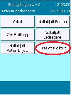 För att trycka ut ett trasigt skolkortkvitto i