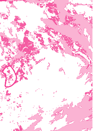 Karaktären i områdena är det som redan uppförts. på väg att förändras då stugorna ofta är I Norra Tyresö Centrum sker en för tillbyggda och bebos permanent.