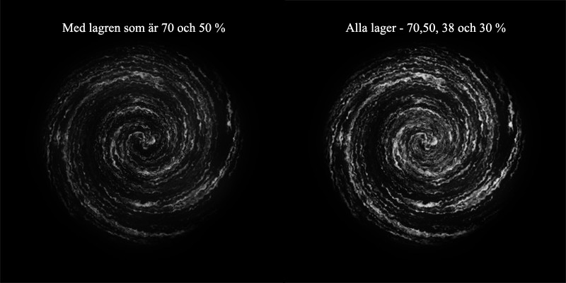 51. Gör en koipa av lagret och placera det undertill och gå till Filter/Blur/Gaussian Blur och använd värdet 50. 52.