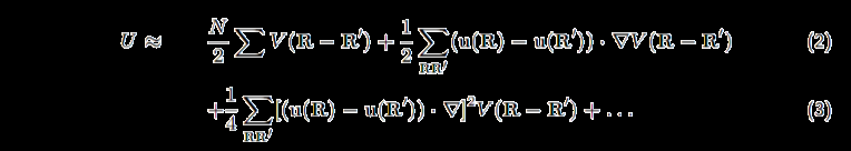 7.A Elasticity 7.A.2 Elasticity tensor The atoms have moved from point R to point r such that r(r) = R + u(r) where u is a group of vectors that describe the displacements.