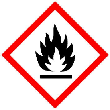 Märkning - (EG) nr 1272/2008 [CLP/GHS] GHS02! Signalord Fara! Hänvisningar på fysikaliska faror Extremt brandfarlig aerosol. H 229 Tryckbehållare: Kan sprängas vid uppvärmning. Säkerhetshänvisningar!