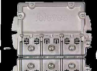 För RG-59 och RG-6 kabel används oftast Televes Easy-F serie. För RG-11 används fördelare med F-kontakter.