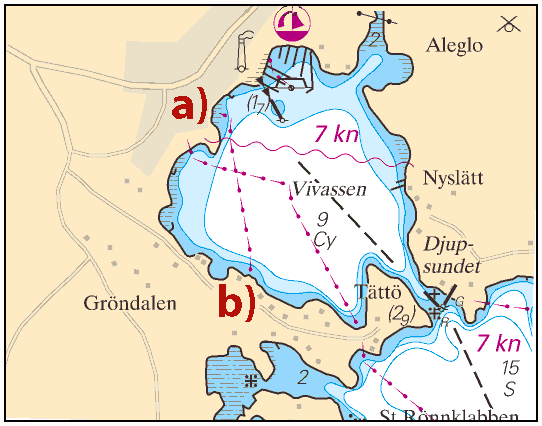 28 april 2016 * 11134 Sjökort: 623 Sverige. Mellersta Östersjön. Loftahammar. Vivassen. Sjöledning.