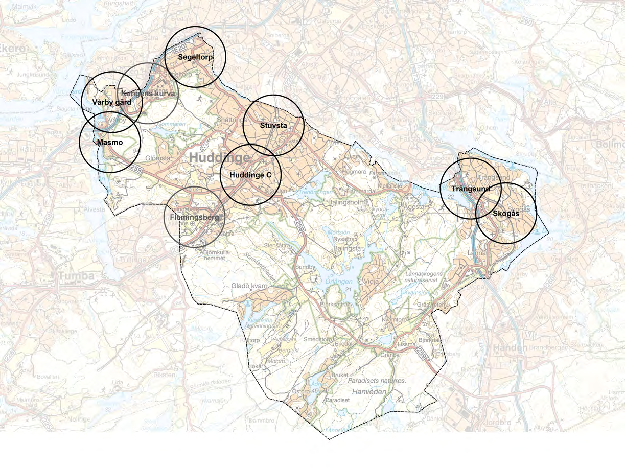 Avgränsning SPACESCAPE Utredningen har i huvudsak ett rumsligt stadsbyggnadsperspektiv.