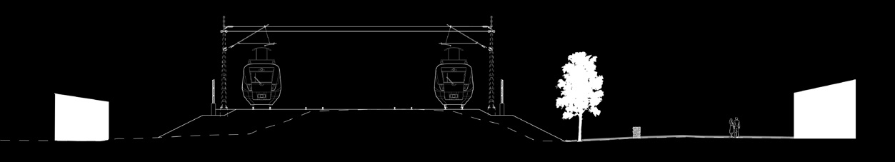 A LT E R N AT I V ERSK Rkall ha ver bussnom- Galoppvägen Avförda alternativ/varianter Norr om järnvägen industrier på den västra sidan och bostäder på den östra.