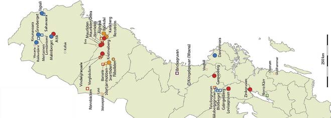 Verksamheten i Bergslagen Figur 1:Kopparberg Minerals undersökningstillstånd per den 31 januari 2014.