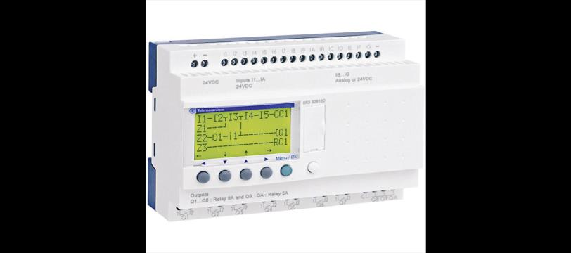 PLC, Programmable Logic Controller. Programerbara logiska styrsystem. PLC: Kommunikationskort, CPU(Arbetsprocessor) och minne, Digitala in och utgångskort, Analoga in och utgångskort.