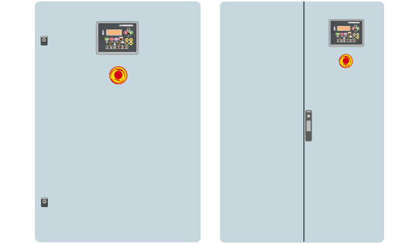 skåpet. CEM7+CEC7 06 AC5 Automatisk nätbortfallskontrollpanel.
