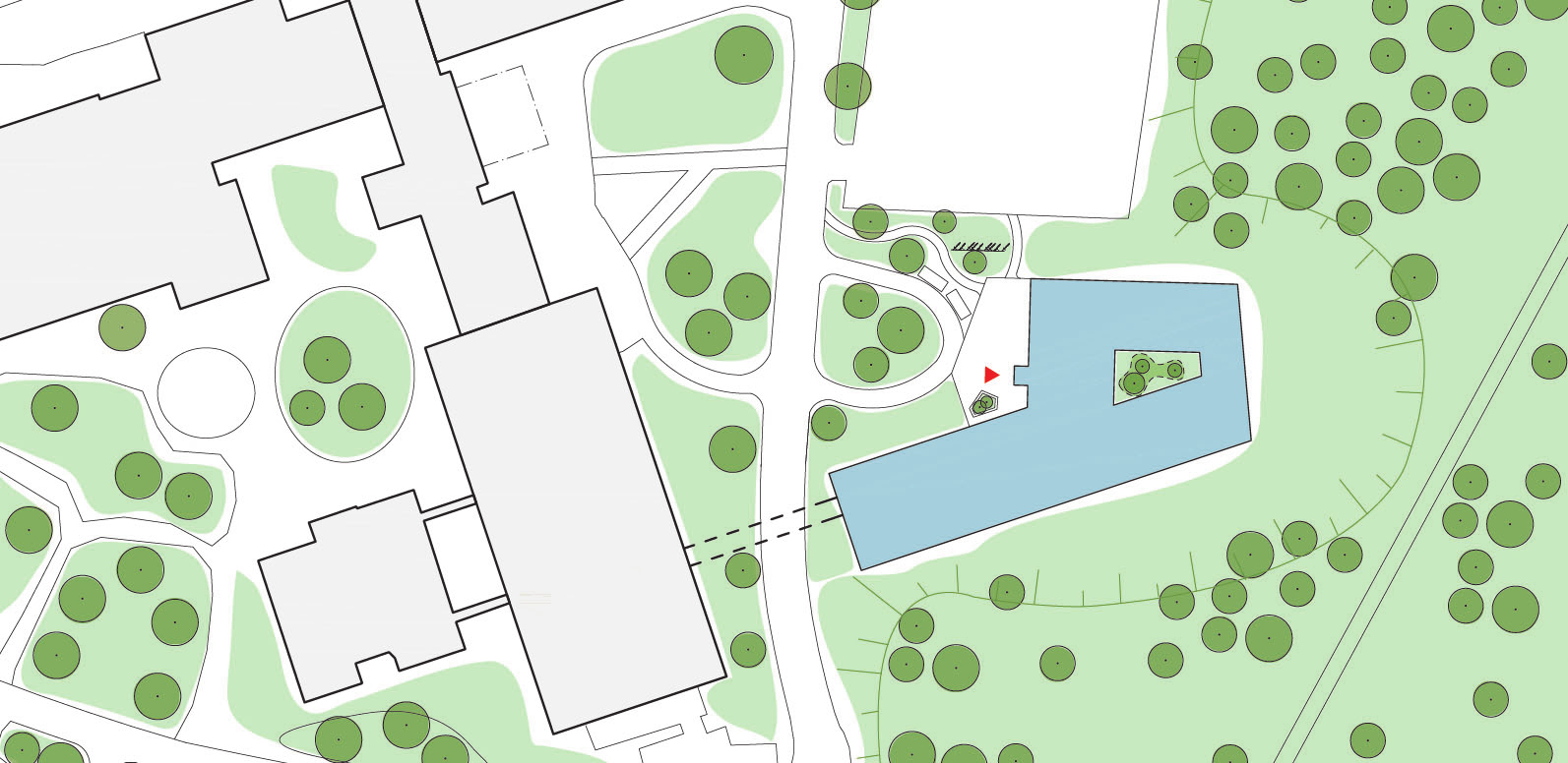 Förslag Huvudentré Parkering 04 Cyklar 01 Angöringszon Buss Entré 05 12 Situationsplan Skala 1:1000 N =