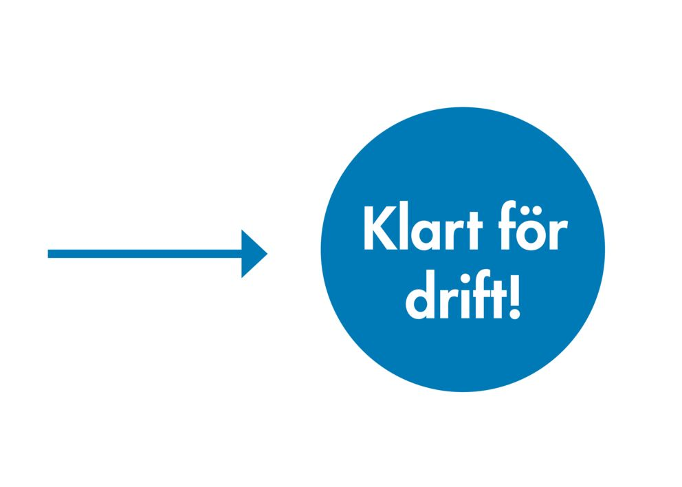 Vid frånskiljning får man ett synligt brytställe Byglingar Montera