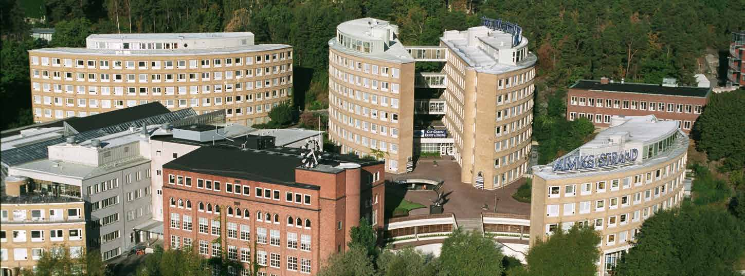 Omgivning Sedan 1987 då ombyggnaden av Barnängens fabrik inleddes har Alviks Strand utvecklats till ett av Stockholms mest attraktiva företagsområden.