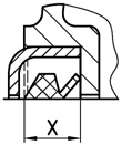 Underhåll Monteringsmått "x" för V-ringarna Byggstorlek X [mm] 71 4,5 ±0,6 Standardutförande 80... 112 6 ±0,8 132... 160 180... 200 (1LA, 1MA6) 7 ±1 180... 225 (1LG, 1MA622, 1LE, 1MB1) 11 ±1 250.