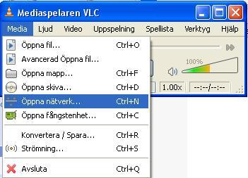 3.3.7 VLC Streaming Vid val av mediaspelare valde vi att använda oss av VLC media player (www.videolan.org) för att spela upp våra dataströmmar.