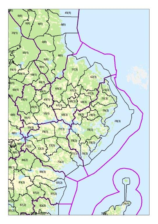 Län: Stockholm, Uppsala, Södermanland, Västmanland. Skogsmark tusen kr/ha.