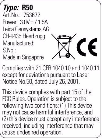 Varning Ändringar och modifikationer, utan Leica Geosystems uttryckliga tillstånd, kan