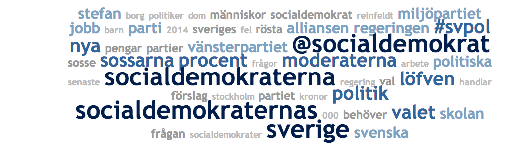 Skolan, jobb och skattesänkningar är ämnen som kan kopplas till partiet.