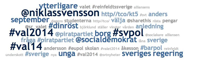 att partiledarna för en dialog med medborgarna. Endast Jimmi Åkesson får fler tilltal än antal twitterinlägg han skriver.