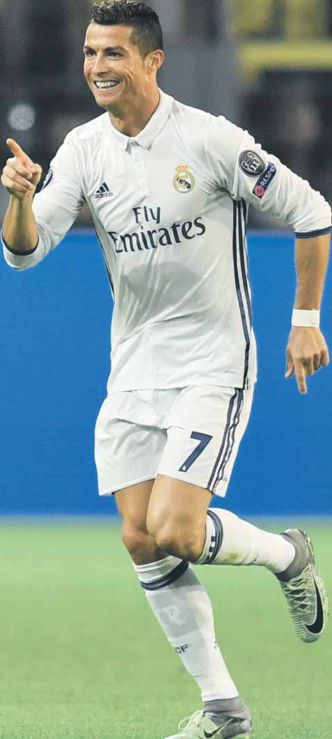 95 gólov už dosiahol Portugalčan Cristiano Ronaldo v Lige majstrov. V tejto štatistike je na čele o deväť zásahov pred Lionelom Messim. Real sa na nemeckých trávnikoch skutočne trápi.