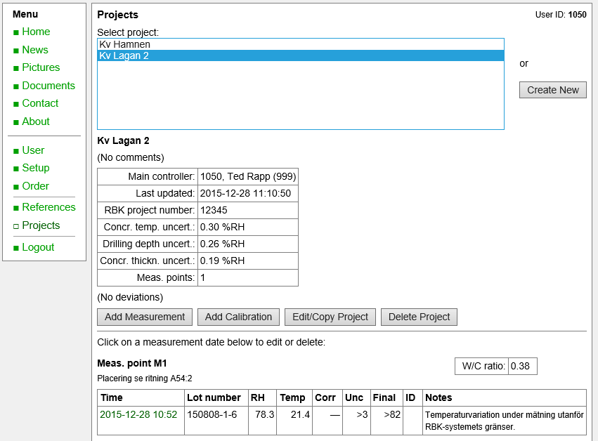 I figur 12.15 har rutan framför texten Use template uncertainty instead of calculated markerats.