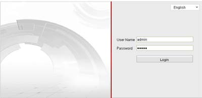 Obs! Boxkamera för nätverk Snabbguide Enhetens IP-adress blockeras om admin-användaren anger fel lösenord sju gånger i rad (fem försök för användare/operatör). 4. Klicka på Login (logga in).