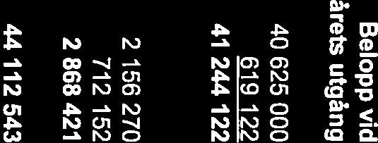 0 2 244716 Belopp vid årets utgång 44 712 543 712
