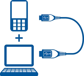 Gör enheten till din 33 1 Anslut en kompatibel adapterkabel till enhetens USB-port. 2 Anslut USB-lagringsenheten till adapterkabeln.