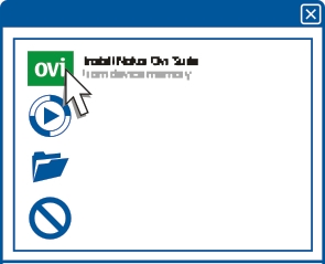 Installera Nokia Ovi Suite på datorn Du kan hantera innehåll på enheten och hålla den synkroniserad med datorn.