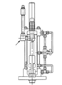 Hydraulisk manuell åsidosättning (tillval) Den hydrauliska domkraften är ett sekundärt kontrollsystem som ger möjlighet att manövrera ventilen när det primära tryckluftssystemet inte fungerar.