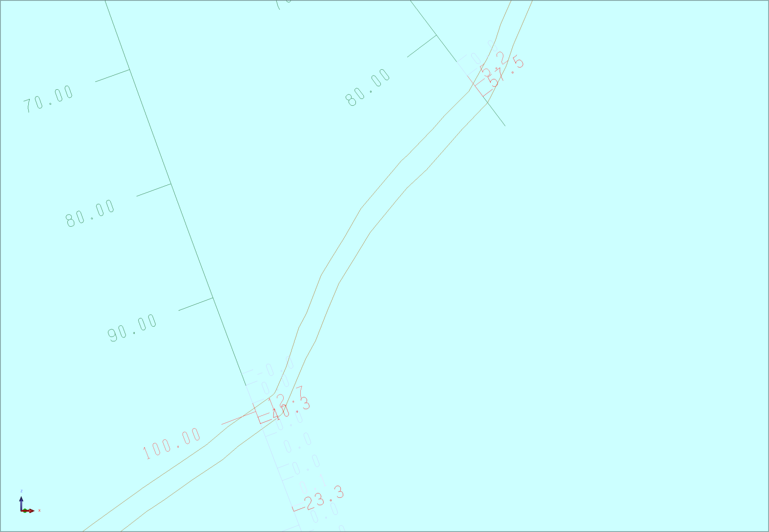 Kompositer av analyser 1.06 m @ 5.23 g/t 1.1 m @ 57.5 g/t 1.22 m @ 12.65 g/t 0.57 m @ 40.3 g/t Alla analyserade sektioner är inte lika långa.